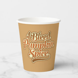 Gobelets En Papier J'ai saigné Citrouille Spice Paper Cup