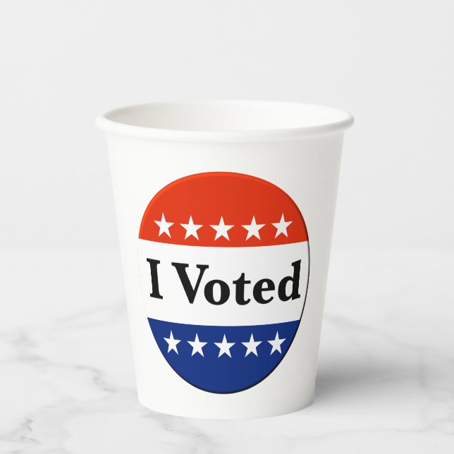 Gobelets En Papier J'ai voté les élections de 2026 (Recto)