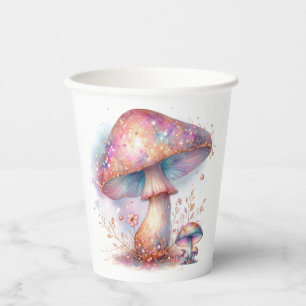 Gobelets En Papier Jardin Enchanté Champignon Magique 