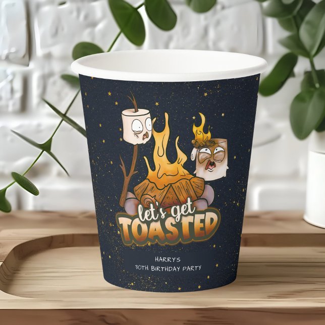 Gobelets En Papier Jardin Feu de feu de camp, on se fait griller Anni (Créateur téléchargé)