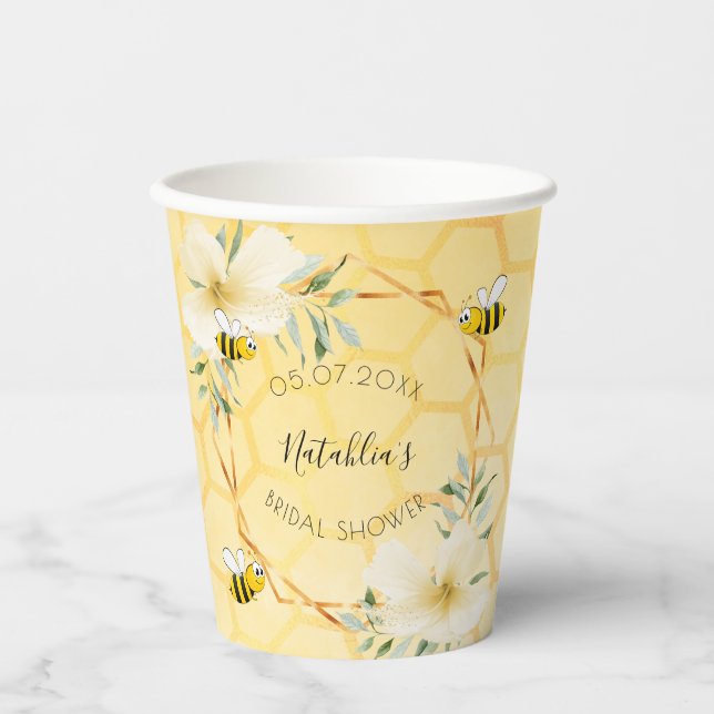 Gobelets En Papier Jardin floral en nid d'abeilles pour enterrement d (Recto)