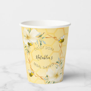 Gobelets En Papier Jardin floral en nid d'abeilles pour une baby show