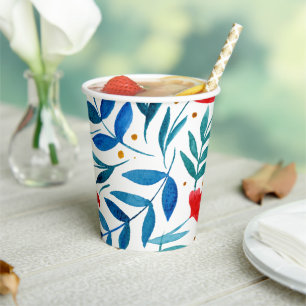 Gobelets En Papier Jardin magique aquarelle