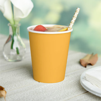 Gobelets En Papier Jaune Mangue Moderne Uni