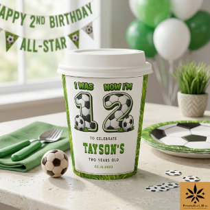 Gobelets En Papier J'avais 1 ans, maintenant j'en ai 2 - Soccer - 2èm