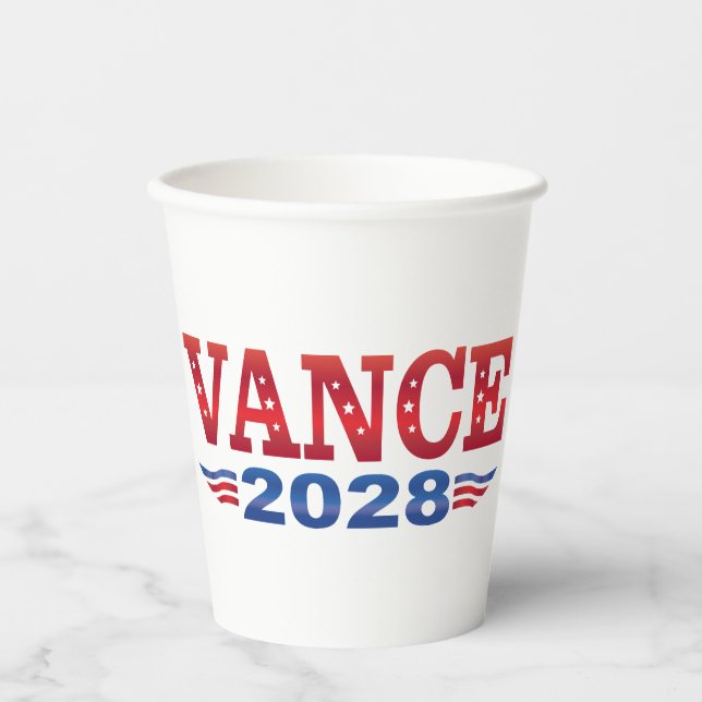 Gobelets En Papier JD Vance President 2028 (bs) (Recto)