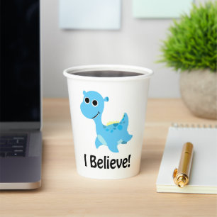Gobelets En Papier Je Crois ! Cute Blue Nessie