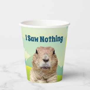 Gobelets En Papier Je n'ai rien vu le jour de la marmotte