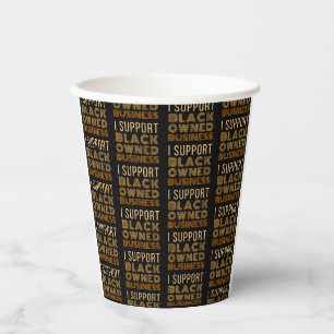 Gobelets En Papier Je prends en charge les entreprises noires