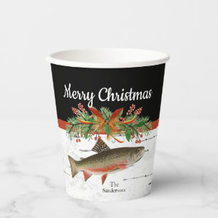 Gobelets En Papier Je vous souhaite des poissons de volée, des truite