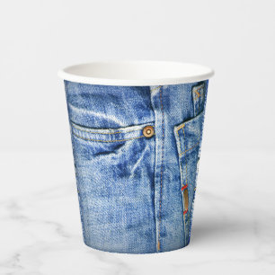 GOBELETS EN PAPIER JEANS BLEUS DÉFAVORISÉS