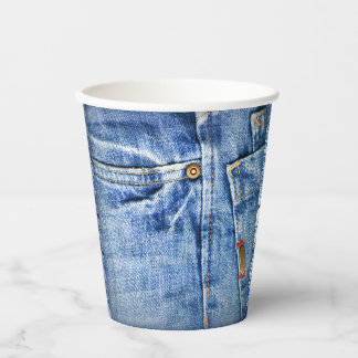 GOBELETS EN PAPIER JEANS BLEUS DÉFAVORISÉS