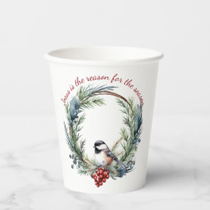 Gobelets En Papier JÉSUS EST LA RAISON DE LA SAISON Citation de Noël