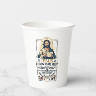 Gobelets En Papier Jésus Langues de la Bible Hébreu Grec Chemise de