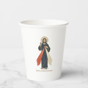 Gobelets En Papier Jésus vintage je fais confiance en toi vectoriel r