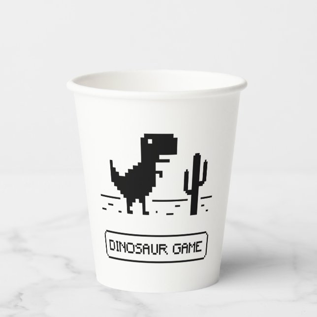 Gobelets En Papier Jeu de dinosaure. (Recto)