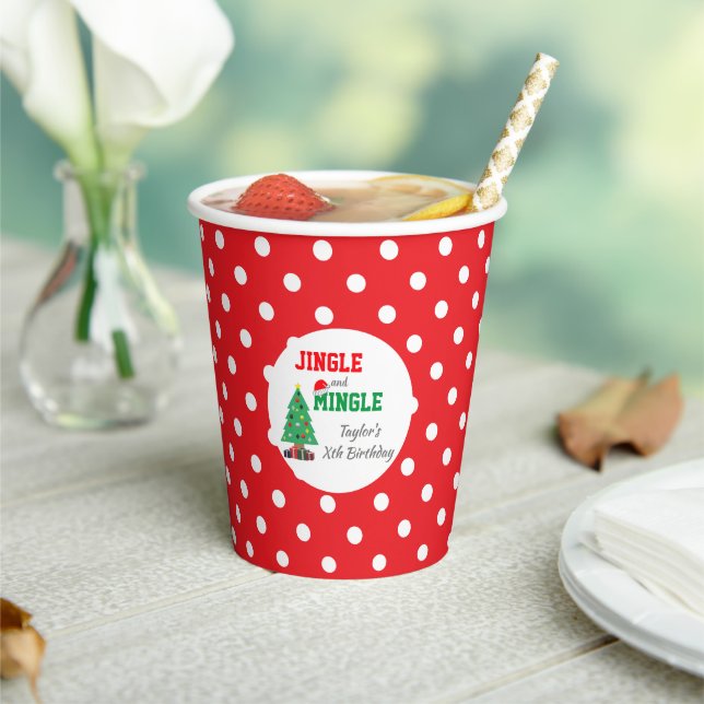 Gobelets En Papier Jingle Et Mingle Anniversaire (Insitu)