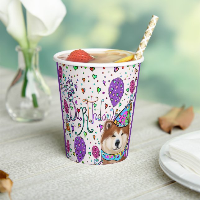 GOBELETS EN PAPIER JOLI ANNIVERSAIRE (Insitu)