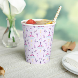 Gobelets En Papier Joli Anniversaire de Dinosaure Rose pour Enfants