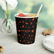Joli fantôme effrayant Halloween noir orange