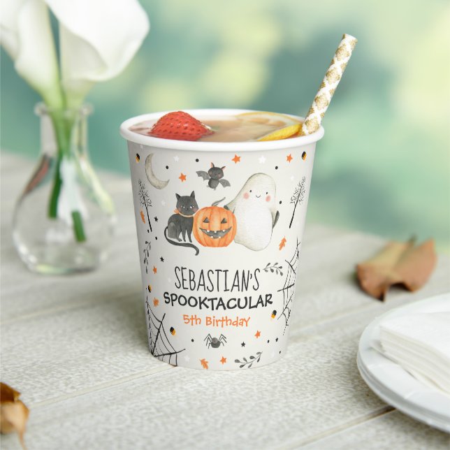 Gobelets En Papier Joli Halloween Ghost Spooktacular Anniversaire Déc (Insitu)