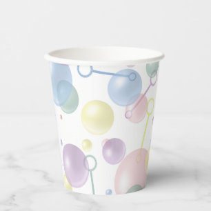 Gobelets En Papier Joli Motif de bulle coloré