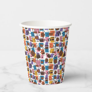 Gobelets En Papier Joli motif de café - Amateur de café coloré