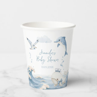 Gobelets En Papier Joli Nœud Floral Rose Printemps Fête de Naissance
