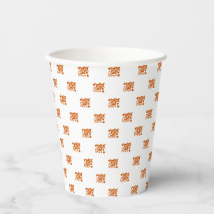 Gobelets En Papier Jolie orange feuillage de chute motif Thanksgiving