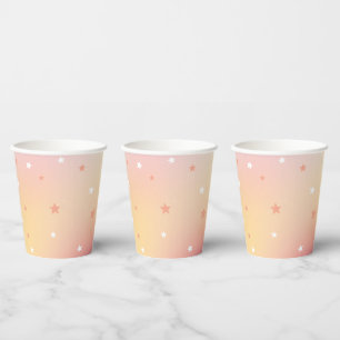 Gobelets En Papier Jolies Étoiles de Pêche Cowgirl Glam Mariage