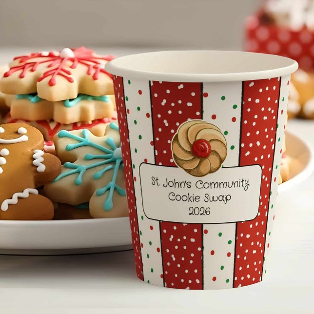 Gobelets En Papier Jolis biscuits italiens de fêtes (Créateur téléchargé)
