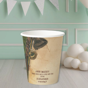 Gobelets En Papier Jolly roger Pirate fête d'anniversaire