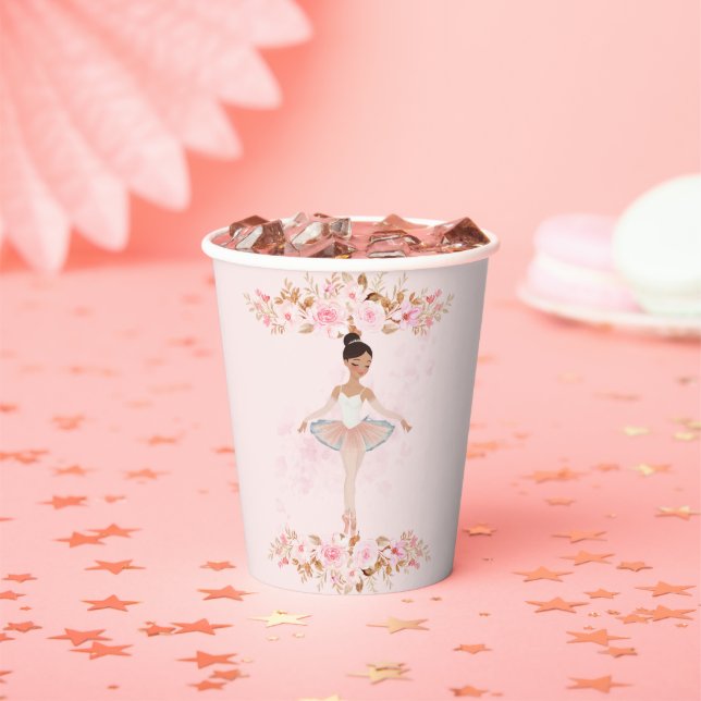 Gobelets En Papier Jote Modern Little Ballerina Baby shower photo (Insitu)