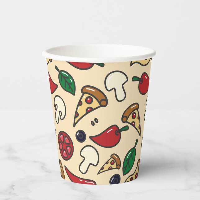 Gobelets En Papier Jour de pizza (Recto)