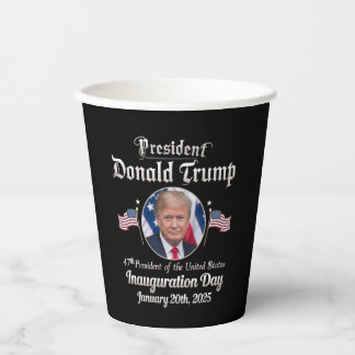 Gobelets En Papier Jour d'investiture de Trump 2025 47e président des