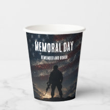 Jour du Souvenir Étoiles et Bandes Hommage au Sold