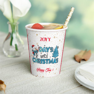 Gobelets En Papier Jours jusqu'à la Personnaliser de Noël