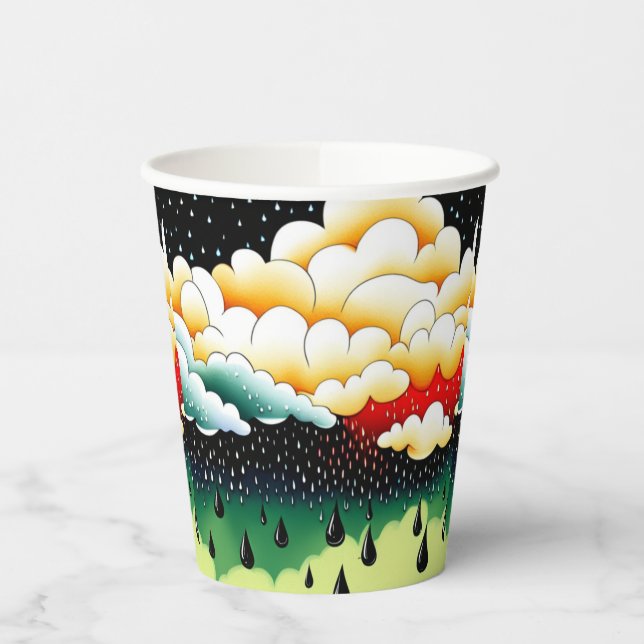 Gobelets En Papier Jours pluvieux (Gauche)