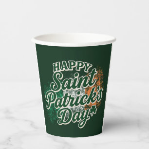 Gobelets En Papier Joyeuse Saint-Patrick vintage