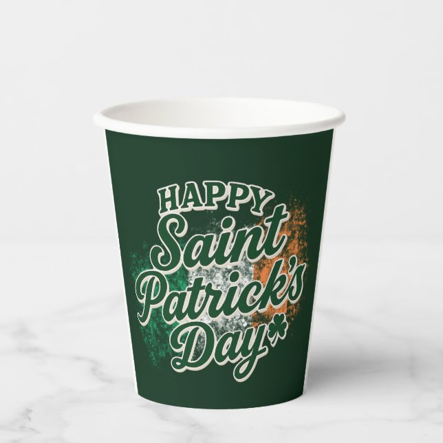 Gobelets En Papier Joyeuse Saint-Patrick vintage  (Recto)