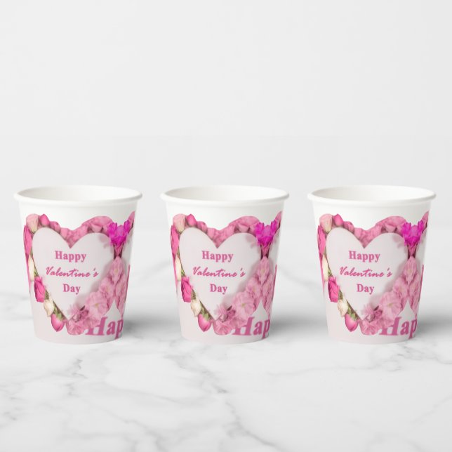 Gobelets En Papier Joyeuse Saint-Valentin (Multi)