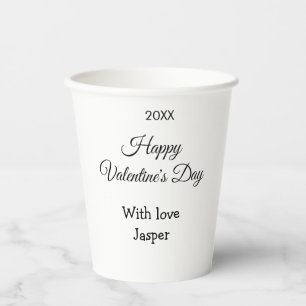 Gobelets En Papier Joyeuse Saint-Valentin nom amour simple année styl