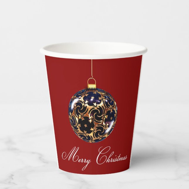 Gobelets En Papier Joyeuses tasses de papier de Noël (Recto)
