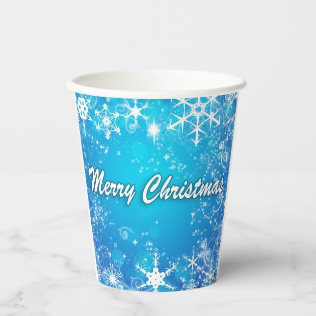 Gobelets En Papier Joyeuses tasses de papier de Noël (Recto)