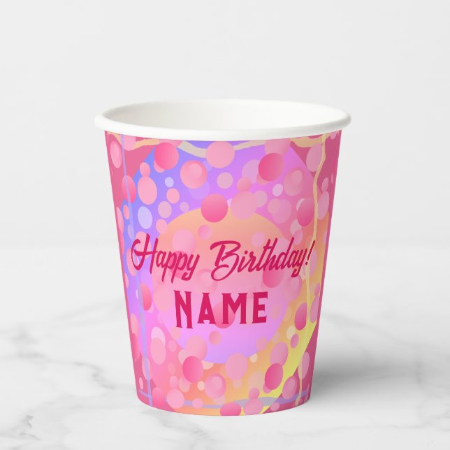 Gobelets En Papier Joyeuses tasses de papier pour l'anniversaire HAMb (Recto)