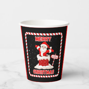 Gobelets En Papier Joyeuses tasses en papier de collection Père Noël