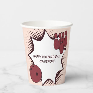 Gobelets En Papier Joyeux 11e anniversaire Bowling Party