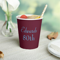 Joyeux 80e anniversaire Maroon et bleu