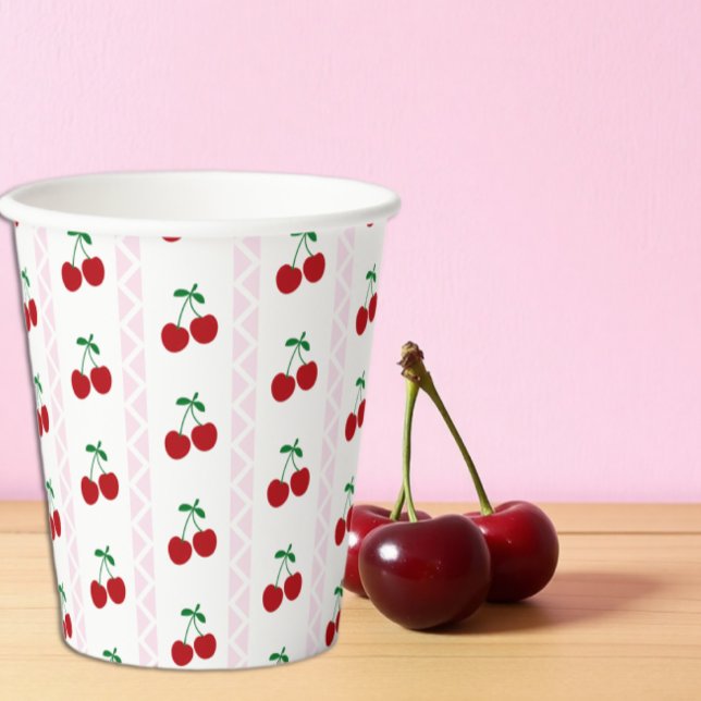 Gobelets En Papier Joyeux Anniversaire Cherry Sweet (Créateur téléchargé)