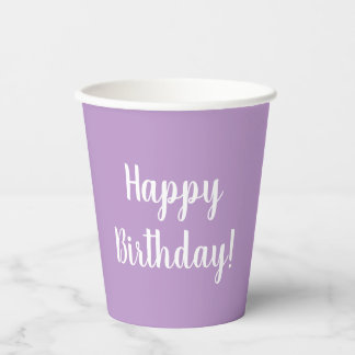 Gobelets En Papier Joyeux anniversaire Lilac Purple fête d'anniversai